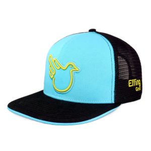 Sky Blue Flat Bill Snap Trucker